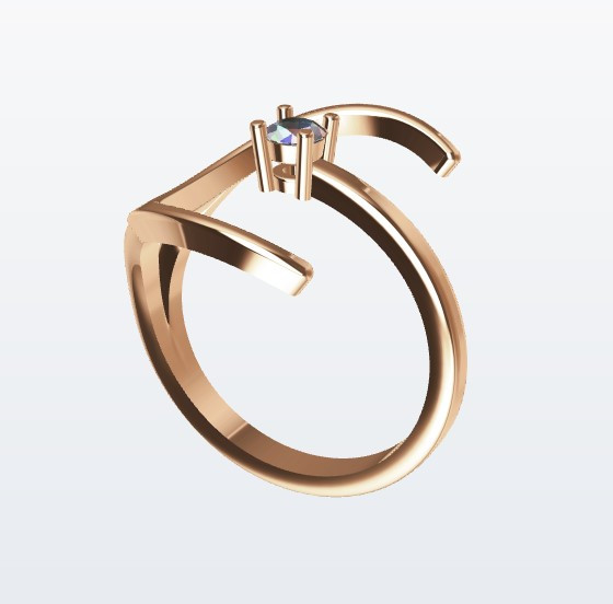 Moon ring 3D Print Model .c4d .max .obj .3ds .fbx .stl .blend