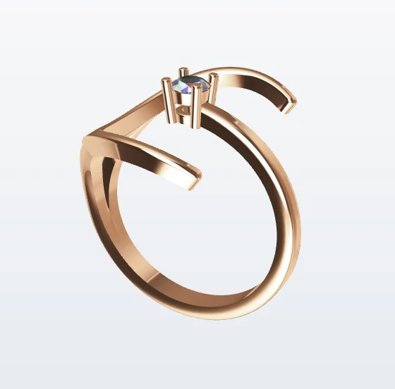 Moon ring 3D Print Model .c4d .max .obj .3ds .fbx .stl .blend