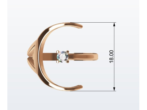 Moon ring 3D Print Model