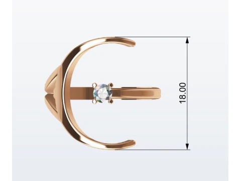 Moon ring 3D Print Model