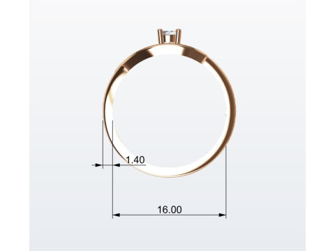 Moon ring 3D Print Model