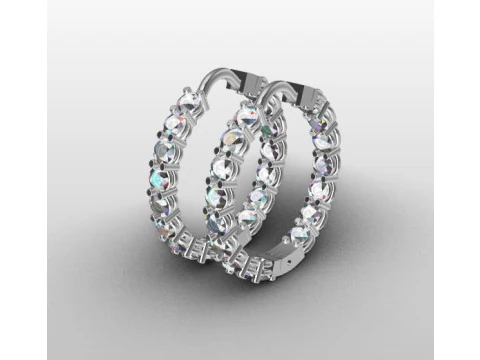 Hoop earrings 3D Print Model