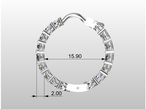Hoop earrings Modello di stampa 3D
