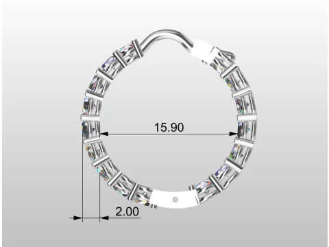 Hoop earrings 3D Print Model