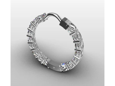 Hoop earrings 3D Print Model