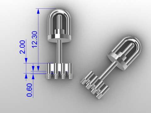 Earstud 3D Print Model