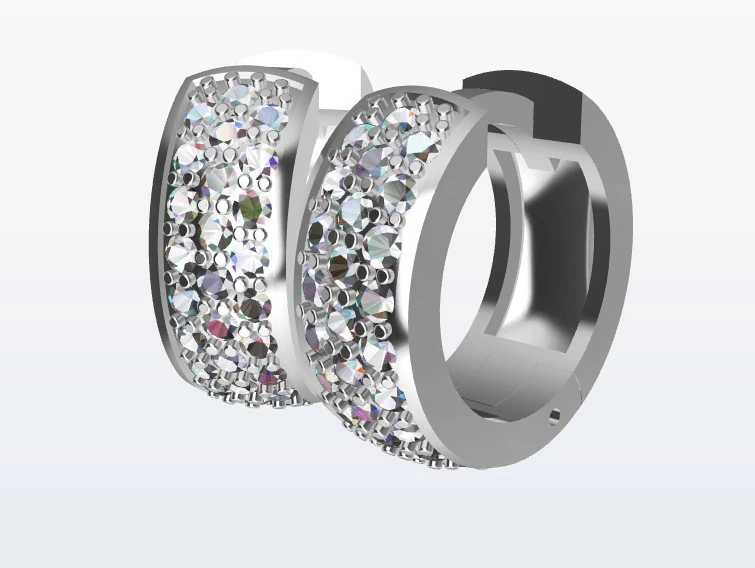 Earrings 3D Print Model .c4d .max .obj .3ds .fbx .stl .blend