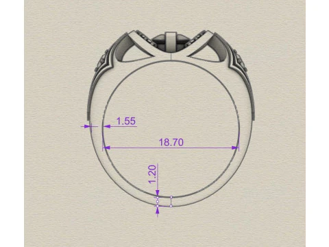 Ring oval 3D Print Model