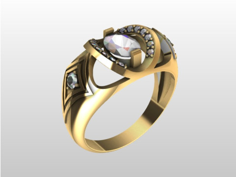 Ring oval 3Dプリントモデル