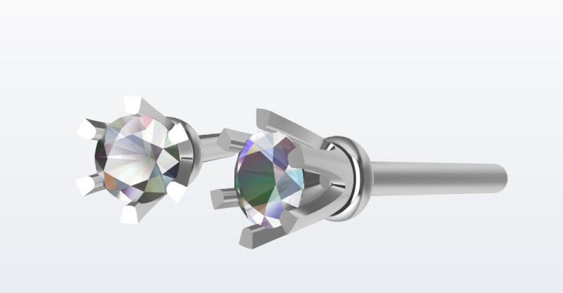 Earring V 3D 打印模型 .c4d .max .obj .3ds .fbx .stl .blend