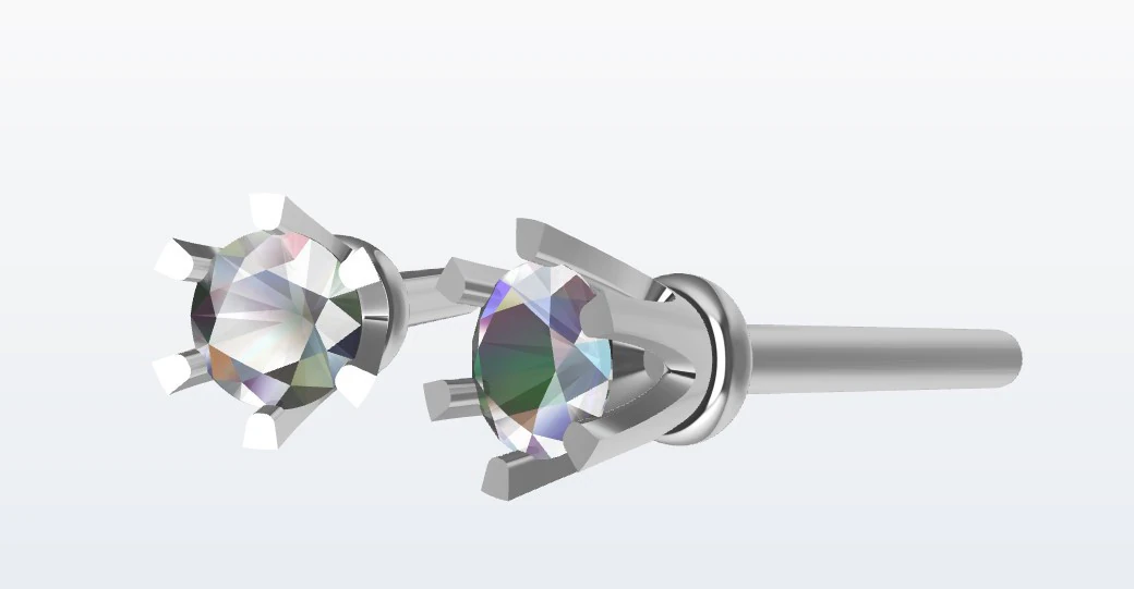 Earring V 3D Print Model .c4d .max .obj .3ds .fbx .stl .blend 