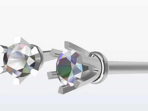 Earring V 3D Print Model