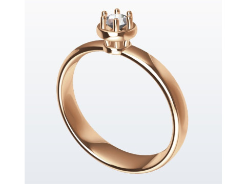 Ring 6 prong 3Dプリントモデル