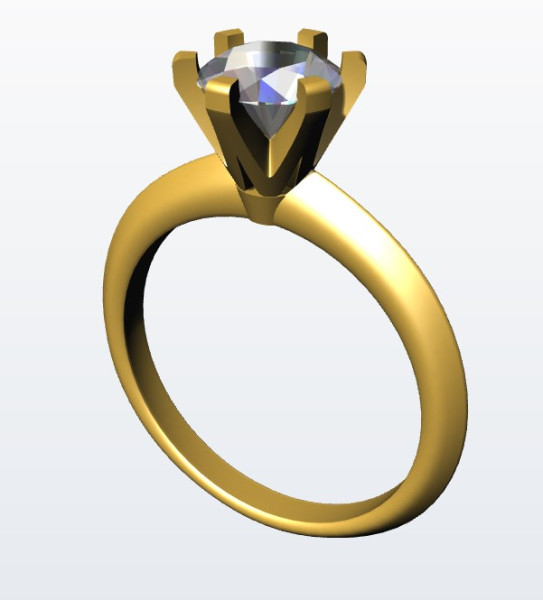 Ring 6prong Modèles 3D en vedette .c4d .max .obj .3ds .fbx .stl .blend 