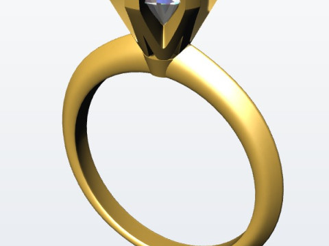 Ring 6prong 3Dプリントモデル