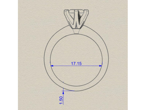 Ring 6prong Modèles 3D en vedette