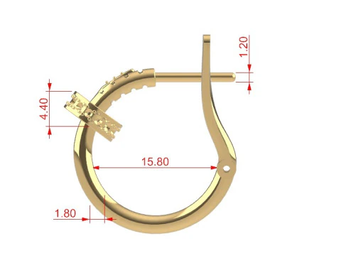 Earrings 3D Print Model