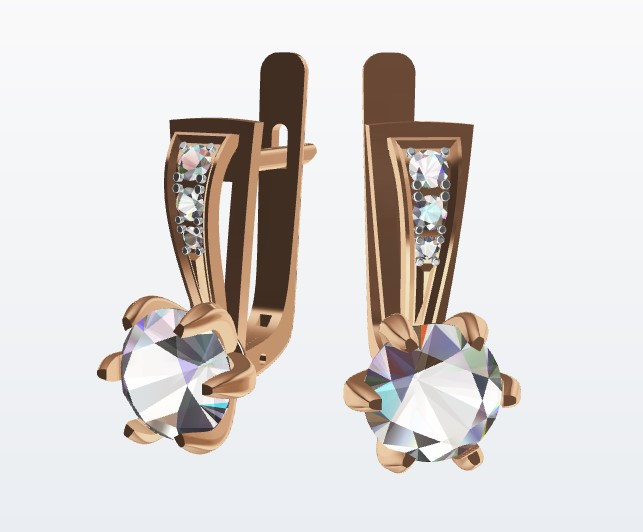 Earrings Modelo de Impressão 3D .c4d .max .obj .3ds .fbx .stl .blend 