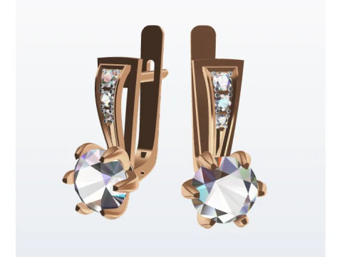 Earrings 3D Print Model