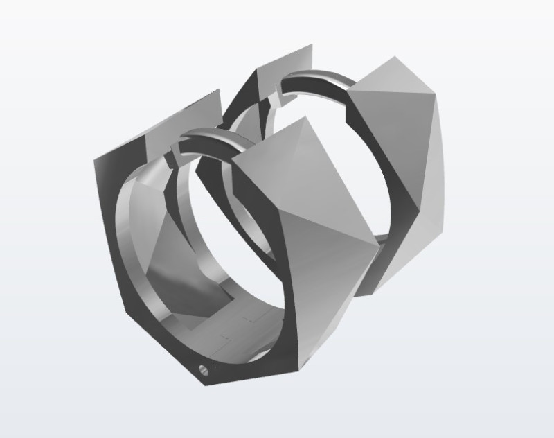 Earrings 3D 프린트 모델 .c4d .max .obj .3ds .fbx .stl .blend