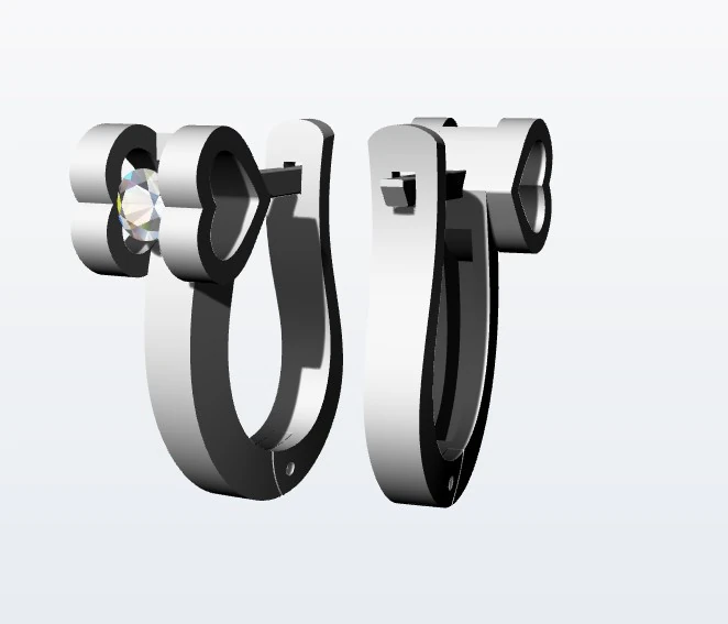 Earrings 3D Print Model .c4d .max .obj .3ds .fbx .stl .blend 