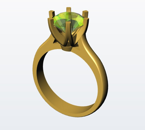 Ring 6 prong 3D Baskı Modeli .c4d .max .obj .3ds .fbx .stl .blend 