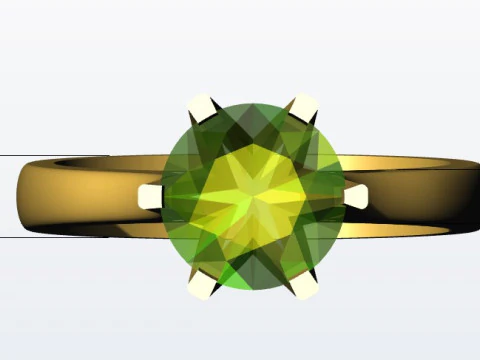Ring 6 prong 3D Print Model