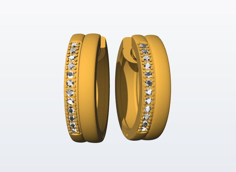 Earring 3D प्रिंट मॉडल .c4d .max .obj .3ds .fbx .stl .blend 