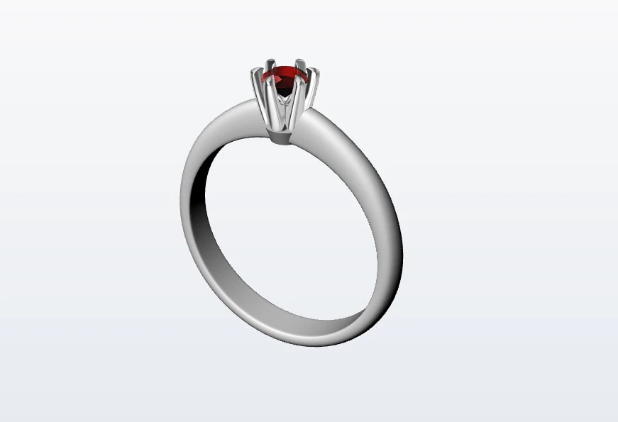 Ring 6 prong 3D Print Model .c4d .max .obj .3ds .fbx .stl .blend 