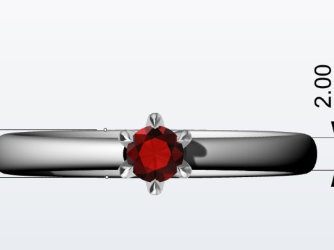 Ring 6 prong 3D 프린트 모델