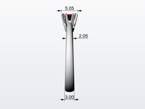 Ring 6 prong 3D 프린트 모델