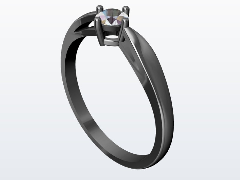 Engagement ring 3Dプリントモデル .c4d .max .obj .3ds .fbx .stl .blend 