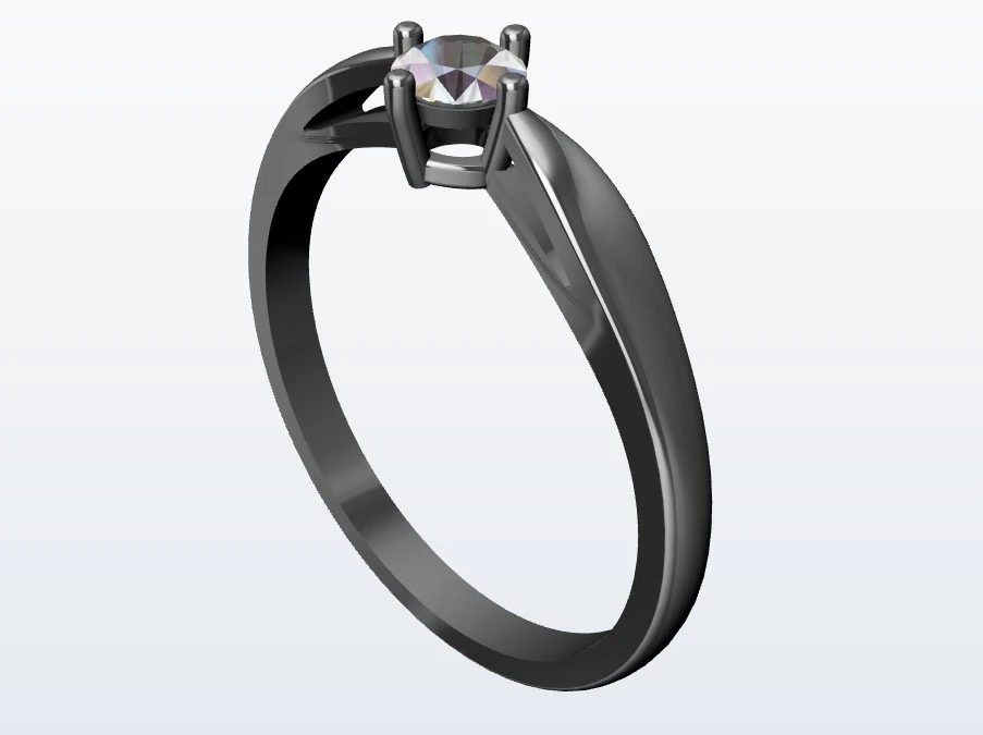 Engagement ring 3D Print Model .c4d .max .obj .3ds .fbx .stl .blend 