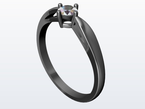 Engagement ring 3D Print Model
