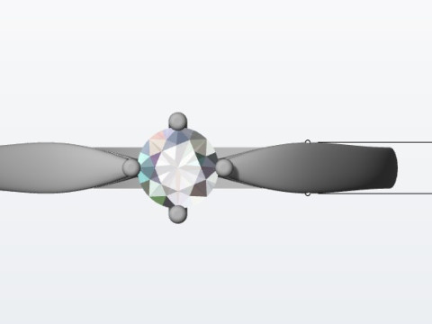 Engagement ring 3Dプリントモデル