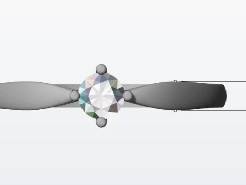 Engagement ring 3D Print Model
