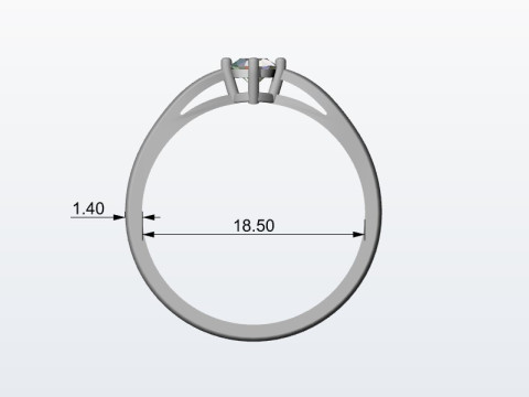 Engagement ring 3Dプリントモデル