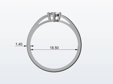 Engagement ring 3D Print Model