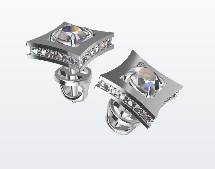 Earrings 3Dプリントモデル .c4d .max .obj .3ds .fbx .stl .blend 