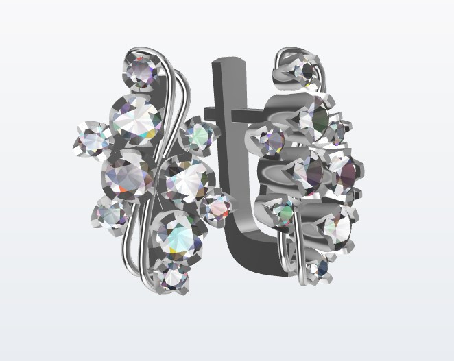 Earrings 3D-printmodel .c4d .max .obj .3ds .fbx .stl .blend 