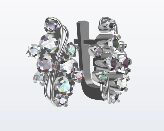 Earrings 3D Print Model .c4d .max .obj .3ds .fbx .stl .blend 