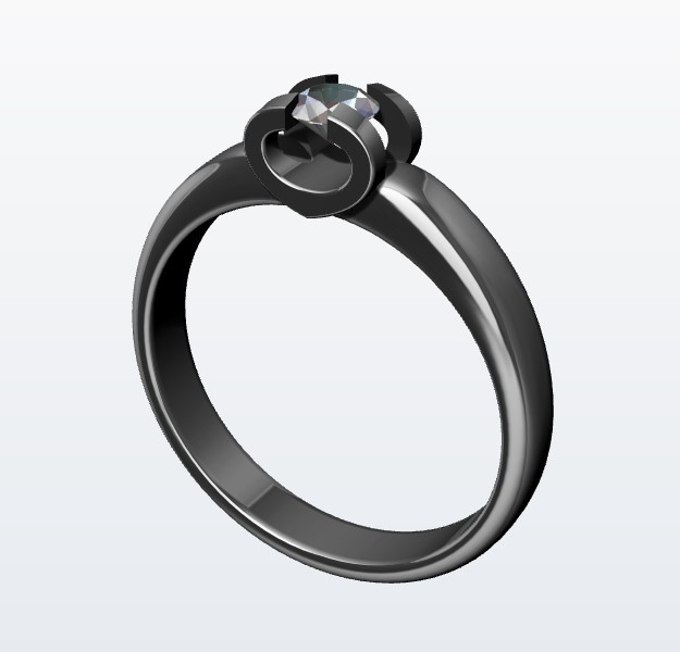 Engagement ring 3D 프린트 모델 .c4d .max .obj .3ds .fbx .stl .blend 