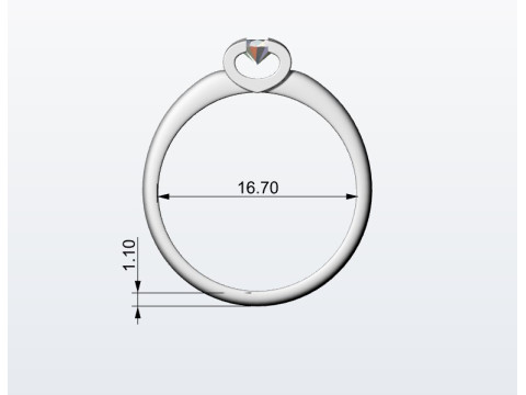 Engagement ring 3D 프린트 모델
