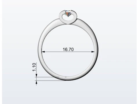 Engagement ring 3D Print Model