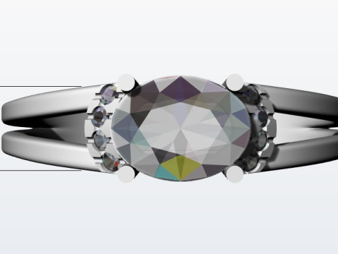 Ring topaz 3D 프린트 모델