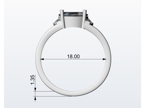 Ring topaz 3D 프린트 모델
