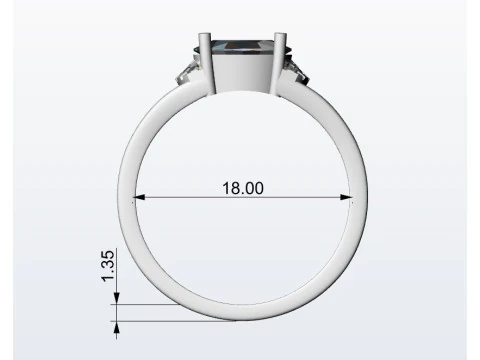 Ring topaz 3D Print Model