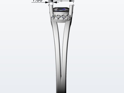 Ring topaz 3D 프린트 모델