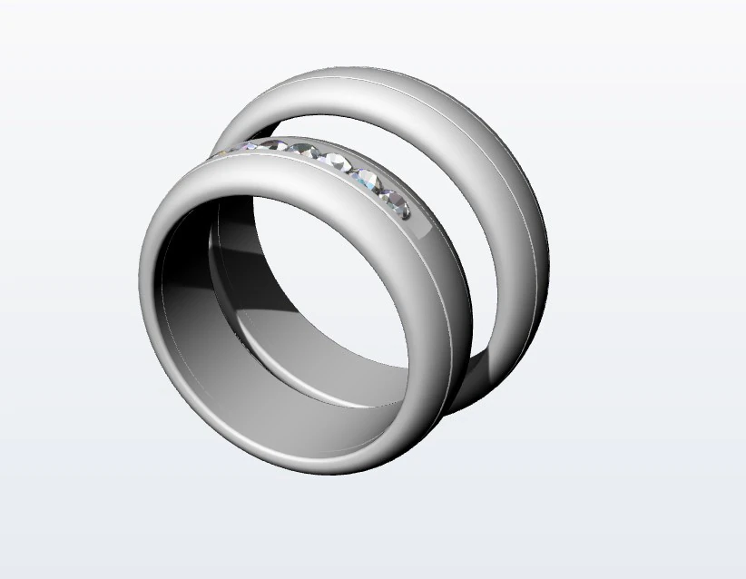 Wedding ring 3D Print Model .c4d .max .obj .3ds .fbx .stl .blend 