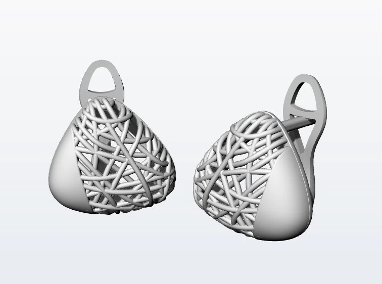 Earrings 3D Print Model .c4d .max .obj .3ds .fbx .stl .blend 